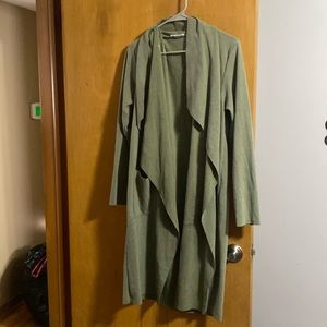 COPY - Green faux suede duster jacket